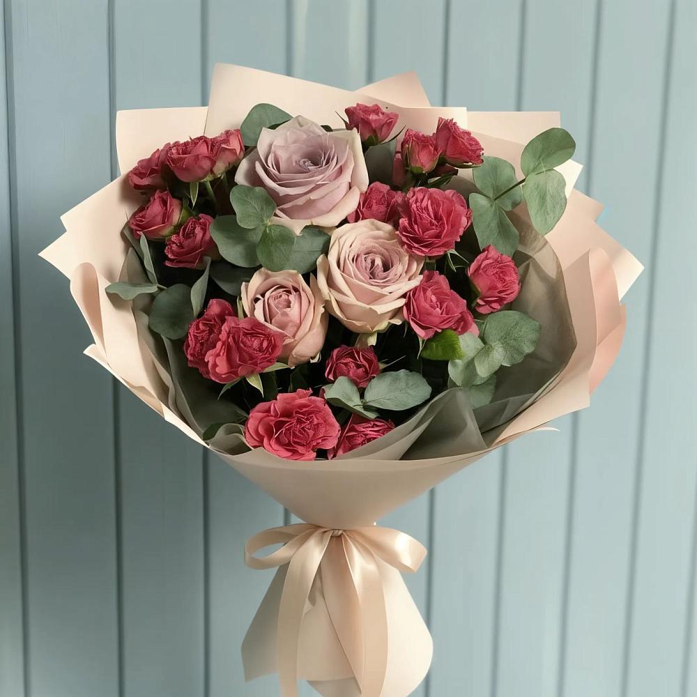 Букет цветов из: Гвоздики и Розы в Струбково