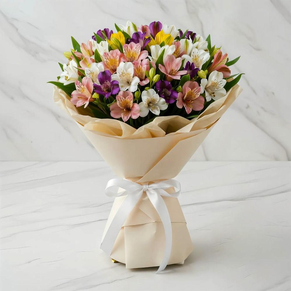 Букет цветов из: Альстромерии в Струбково