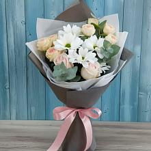 Букет цветов из:  Хризантемы и Розы в Струбково