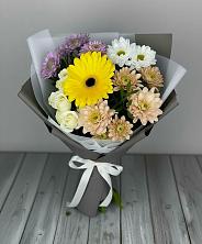 Букет цветов из:  Розы, Герберы и Хризантемы в Струбково