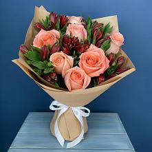 Букет цветов из:  Розы и Альстромерии в Струбково