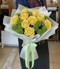 Букет цветов из:  Хризантемы и Розы в Струбково