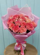Букет 15 Розовых роз Равель в Струбково